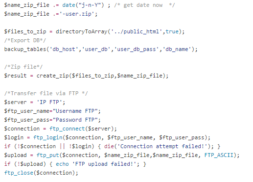 Code backup file trên hosting bằng PHP - Nguyễn Phúc Gia Linh