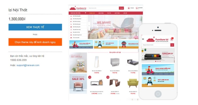 Haravan Theme và tổng hợp Template Haravan đẹp