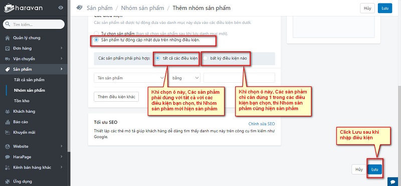 Web haravan tạo nhóm sản phẩm 3